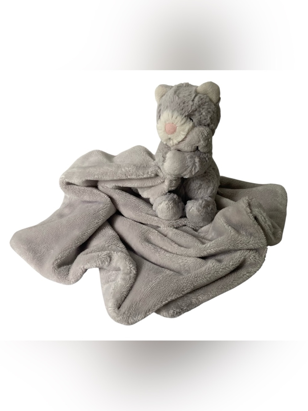 Little Jellycat London Gray Kitty Cat Lovey Baby Security Blanket JCINC2443